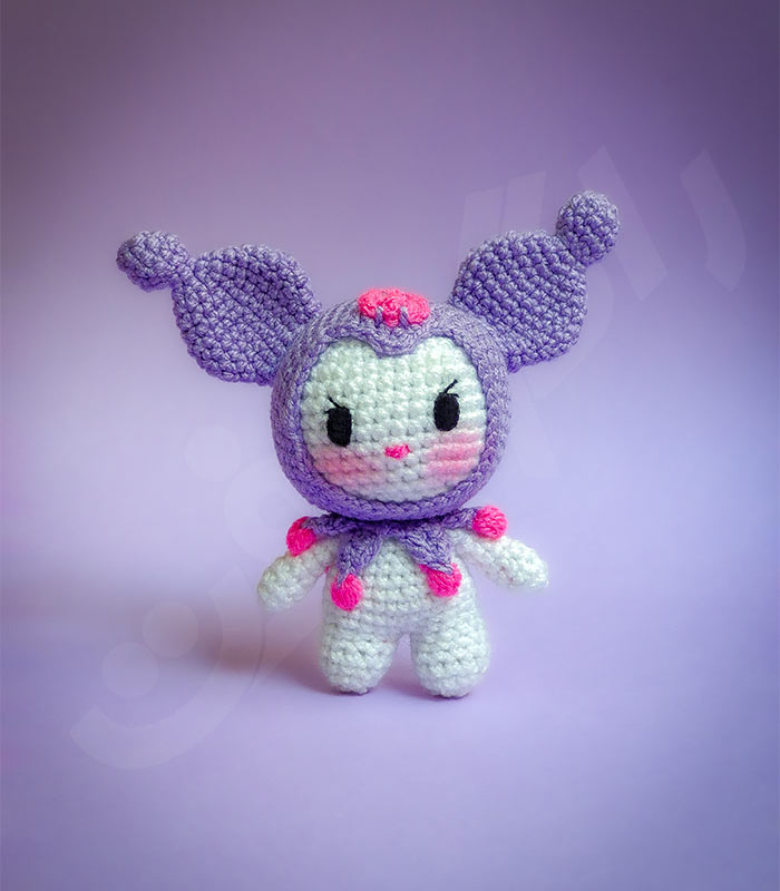kuromi-pendant-doll عروسک و آویز بافتنی کرومی کیوت
